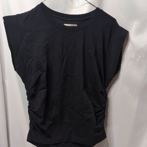 Women's Madewell Black Sutro Ruched Muscle Tank Casual Lux Size Xs NWT